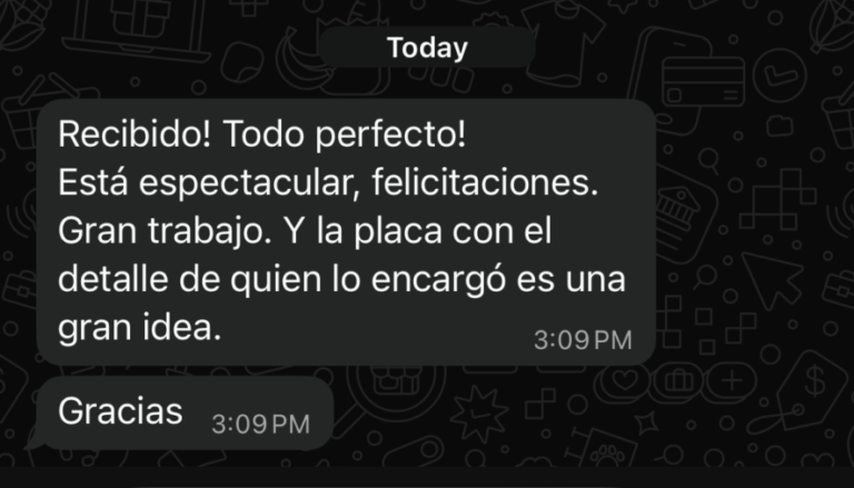 Opinión de un cliente de Chiesa Studio. Testimonio 57.