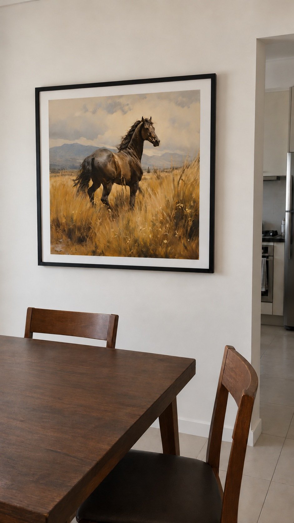 Caballo | Pradera enmarcado, foto del producto
